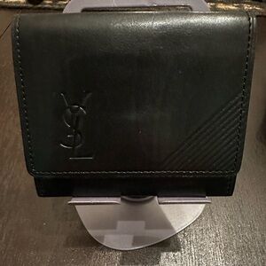 YSL Black Leather Card Holder
